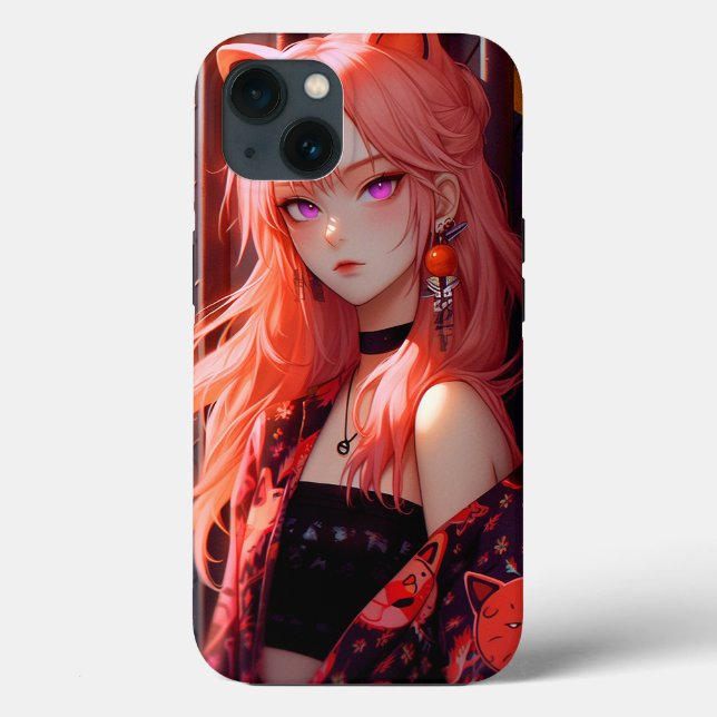 Niedlich Anime Catgirl Case-Mate iPhone Hülle (Rückseite)