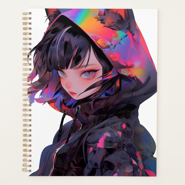 Niedlich Anime Catgirl Planer (Vorderseite)