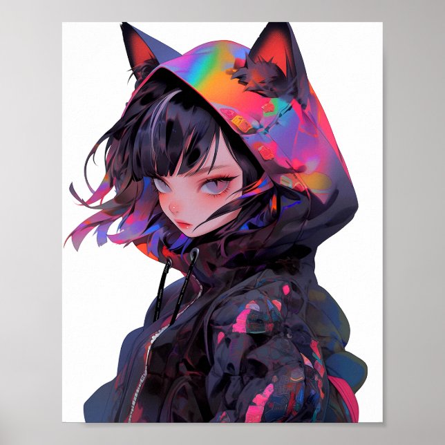 Niedlich Anime Catgirl Poster (Vorne)