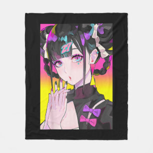 Niedlich Anime Girl Japanisch Ästhetische Anime T- Fleecedecke
