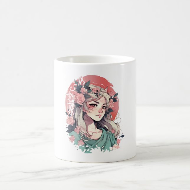 Niedlich Anime Girl Kaffeetasse (Mittel)