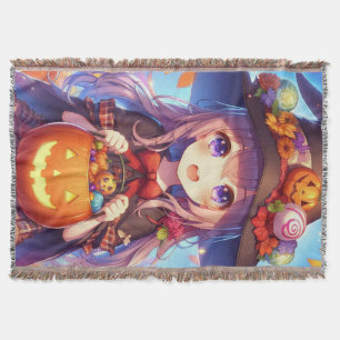 Niedlich Anime Halloween Hexe Decke