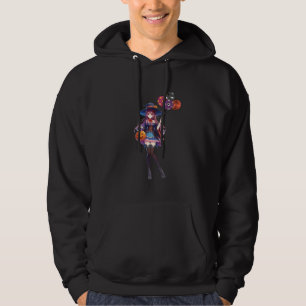 Niedlich Anime Halloween Hexe Hoodie