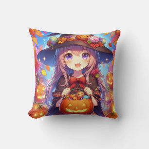 Niedlich Anime Halloween Hexe Kissen