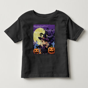 Niedlich Anime Halloween Hexe Kleinkind T-shirt