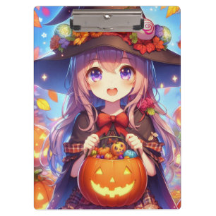 Niedlich Anime Halloween Hexe Klemmbrett
