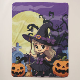Niedlich Anime Halloween Hexe Sherpadecke