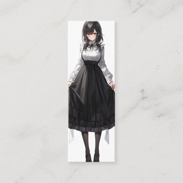 Niedlich Anime Maid Mini Visitenkarte (Vorderseite)