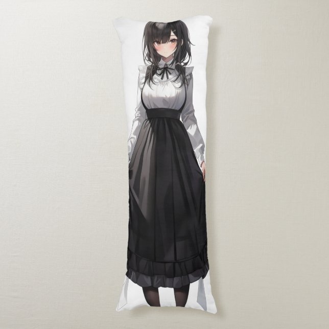 Niedlich Anime Maid Seitenschläferkissen (Vorderseite Vertikal)