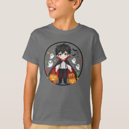 Niedlich Anime Vampire Boy Halloween Kinder T - Sh T-Shirt