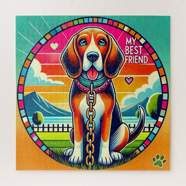 Niedlich animierter Hund (Vertikal)