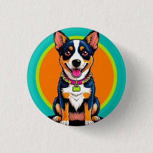 Niedlich animierter Hund mit Collar Button