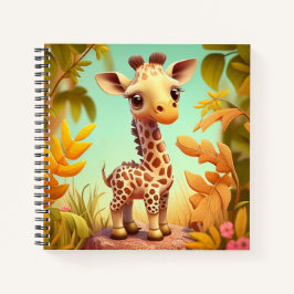 Niedlich animiertes Baby-Giraffe Notizbuch