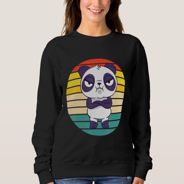 Niedlich Annoyed Panda Sweatshirt (Vorderseite)
