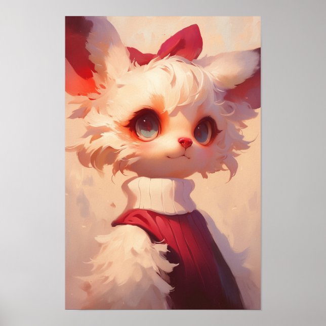 Niedlich Anthro Cat Poster (Vorne)
