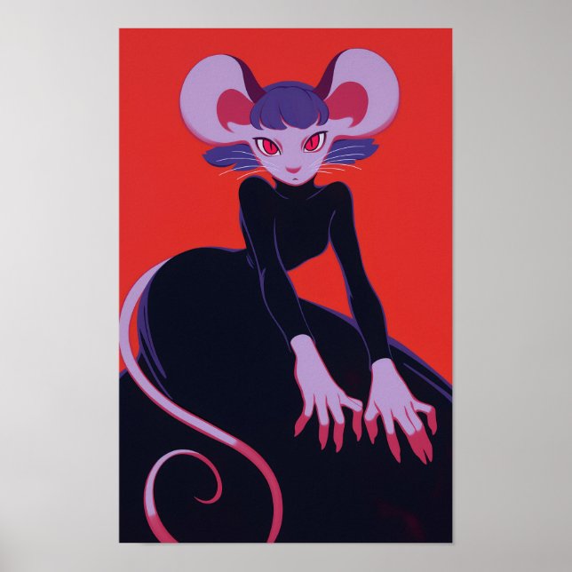 Niedlich Anthro Rat Poster (Vorne)
