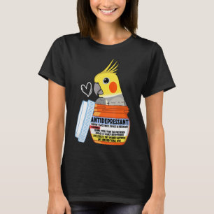Niedlich Antidepressiv Papagei I Cockatiel T-Shirt