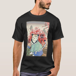 Niedlich antikes japanisches Katzenwerk Japanische T-Shirt