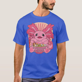 Niedlich Aolotl Eating Ramen Noodles Japanischer L T-Shirt