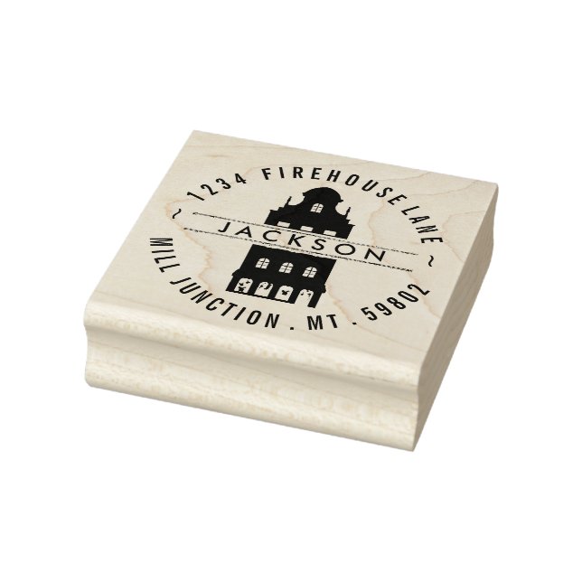 Niedlich Apartment Gebäude Rücksendeadresse Briefm Gummistempel (Stempel)