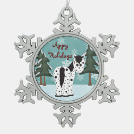 Niedlich Appetithäuser Leopard Appaloosa Pferd Schneeflocken Zinn-Ornament