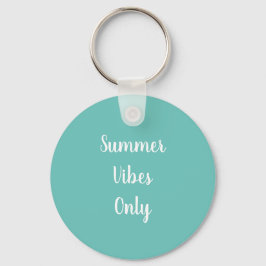 Niedlich Aquamarin mit Summer Vibes nur mit White  Schlüsselanhänger