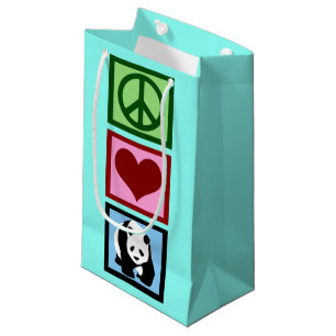 Niedlich Aquamarin Panda Kleine Geschenktüte