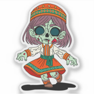 Niedlich Armenisch-Zombie Aufkleber