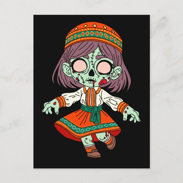 Niedlich Armenisch-Zombie Postkarte (Vorderseite)