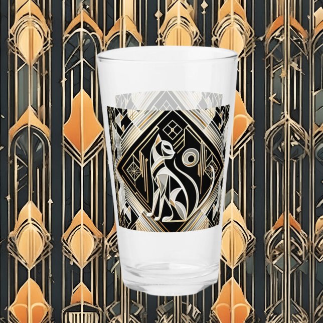 Niedlich Art Deco Katzenliebhaber Glas (Von Creator hochgeladen)