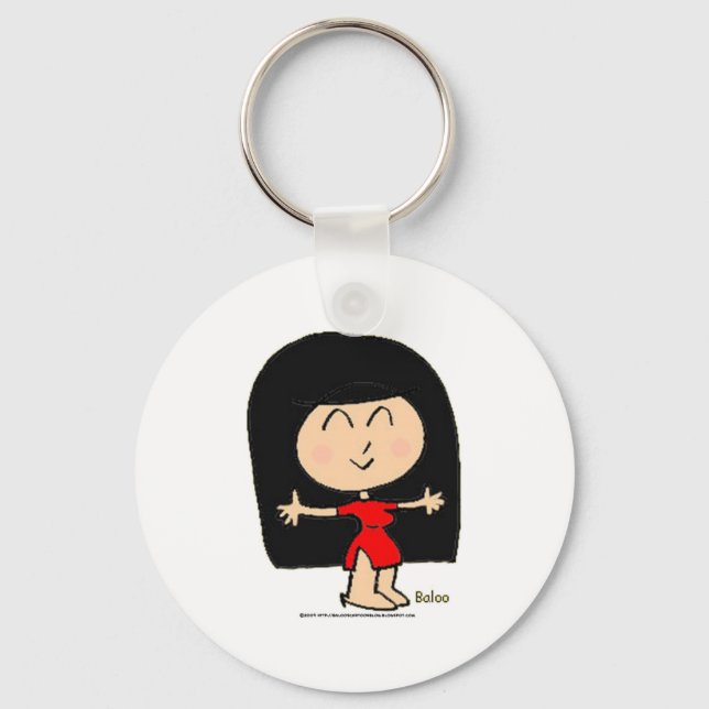 NIEDLICH ASIAN GIRL SCHLÜSSELANHÄNGER (Vorderseite)