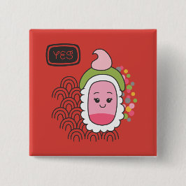 Niedlich Asian Kawaii Sushi Button