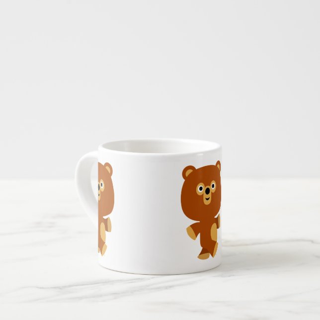Niedlich Assertive Cartoon Bären Espresso Tasse (Vorderseite Links)