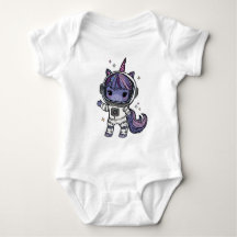 Niedlich Astro Unicorn Baby Bodysuit