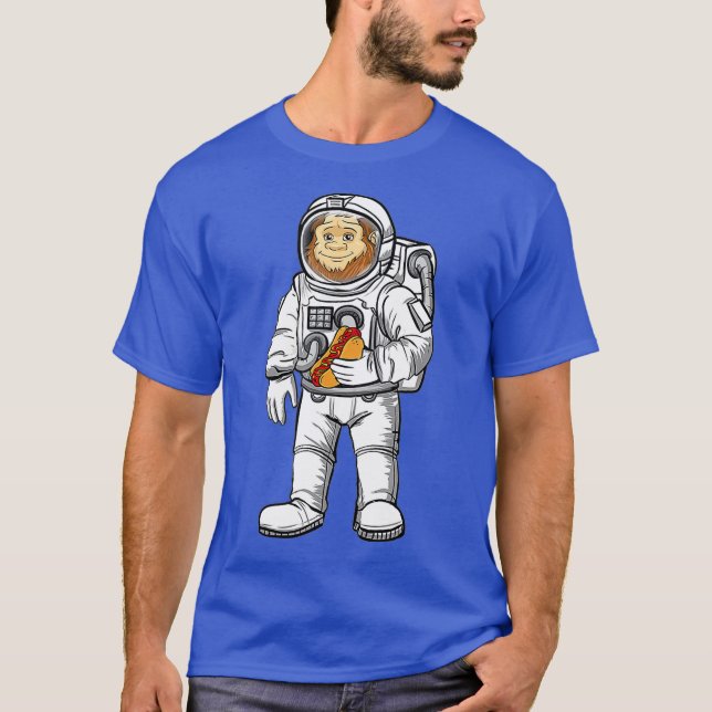 Niedlich Astronauten Astronomie Bigfoot Hotdog Lie T-Shirt (Vorderseite)