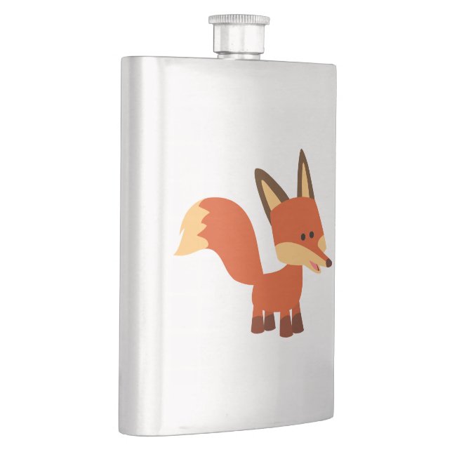 Niedlich Astute Cartoon Fox Classic Flask Flachmann (Rechts)