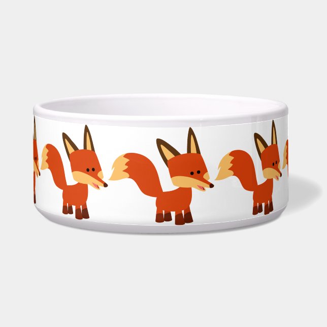 Niedlich Astute Cartoon Fox Dog Bowl Napf (Vorderseite)