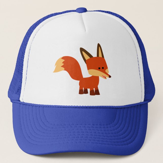Niedlich Astute Cartoon Fox Hat Truckerkappe (Vorderseite)
