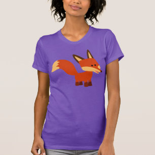 Niedlich Astute Cartoon Fox T - Shirt