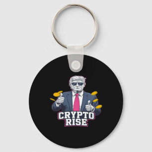 Niedlich. Aufstieg von Bitcoin Trump zum Mondbullr Schlüsselanhänger