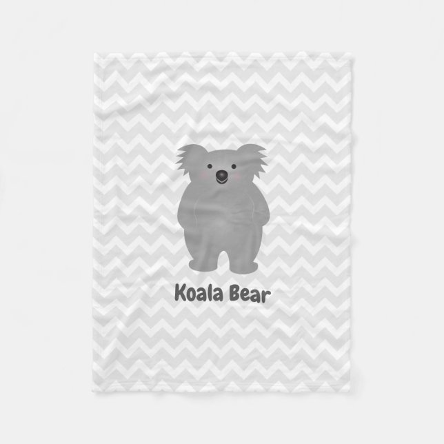 Niedlich Australia Baby Koala Bear Fügen Sie Ihren Fleecedecke (Vorderseite)