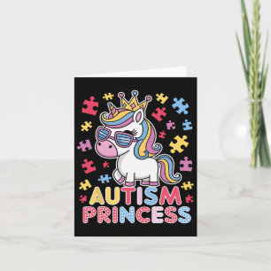 Niedlich Autismus Prinzessin Unicorn Girls Tochter Karte