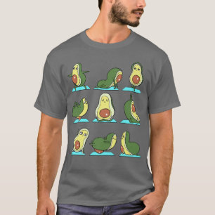 Niedlich Avocado Doing Yoga Funny Yoga T-Shirt