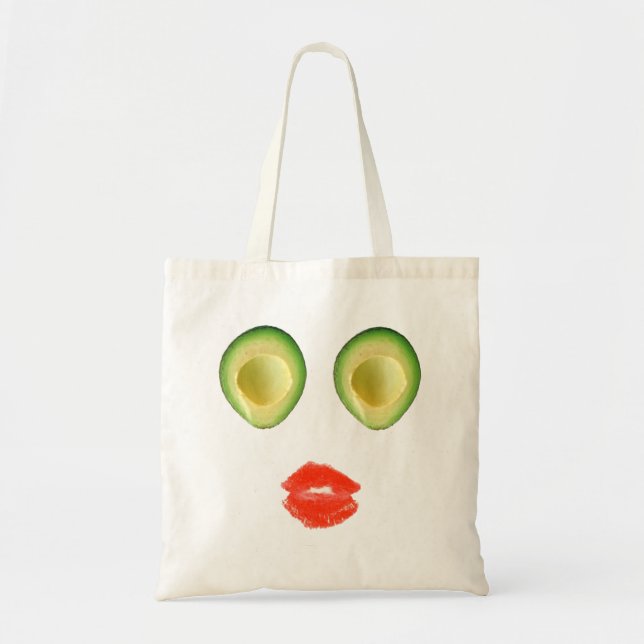 Niedlich Avocado Face Green 4Rita Tragetasche (Vorne)