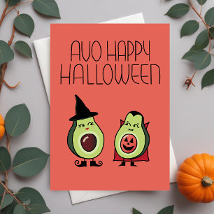 Niedlich Avocado Halloween Non-Foto Feiertagskarte