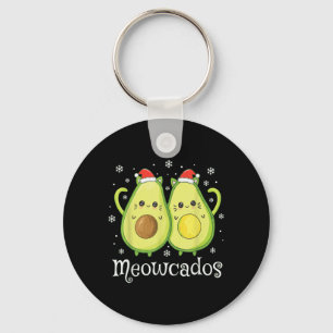 Niedlich Avocado Kitten Pun Funny Xmas Food Animal Schlüsselanhänger