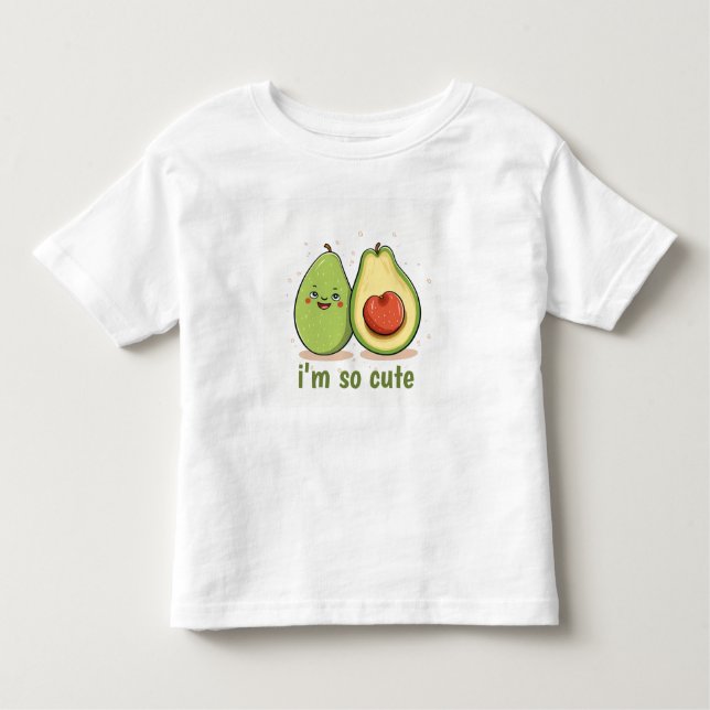 Niedlich Avocado Liebe Geschenk Kinder T - Shirt (Vorderseite)