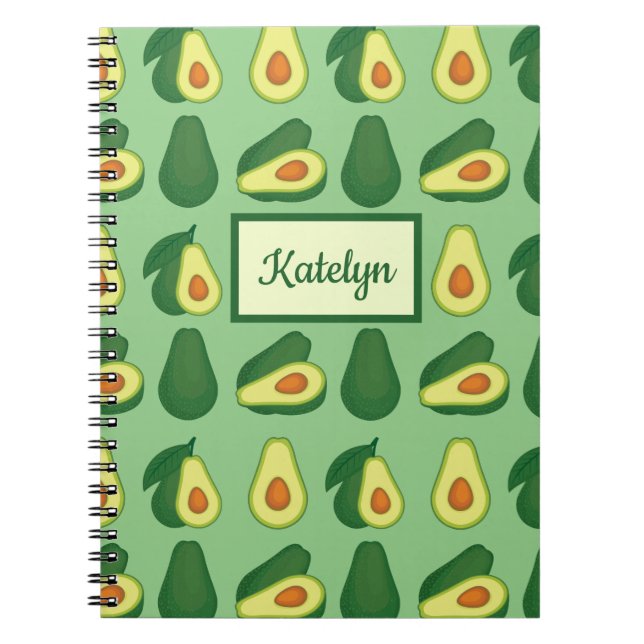 Niedlich Avocado Lover Green Notizblock (Vorderseite)