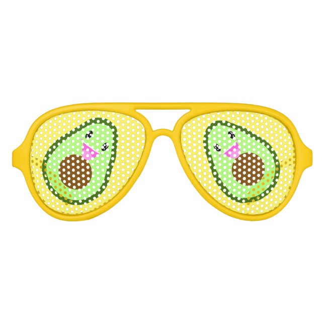 Niedlich Avocado Partybrille (Vorderseite)