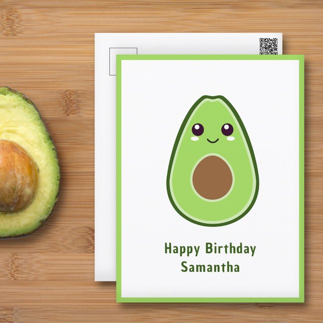 Niedlich Avocado Postkarte (Cute Avocado Postcard)